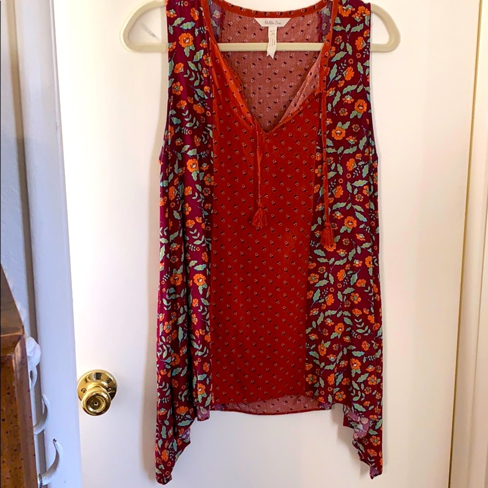 Adorable printed Matilda Jane boho tank